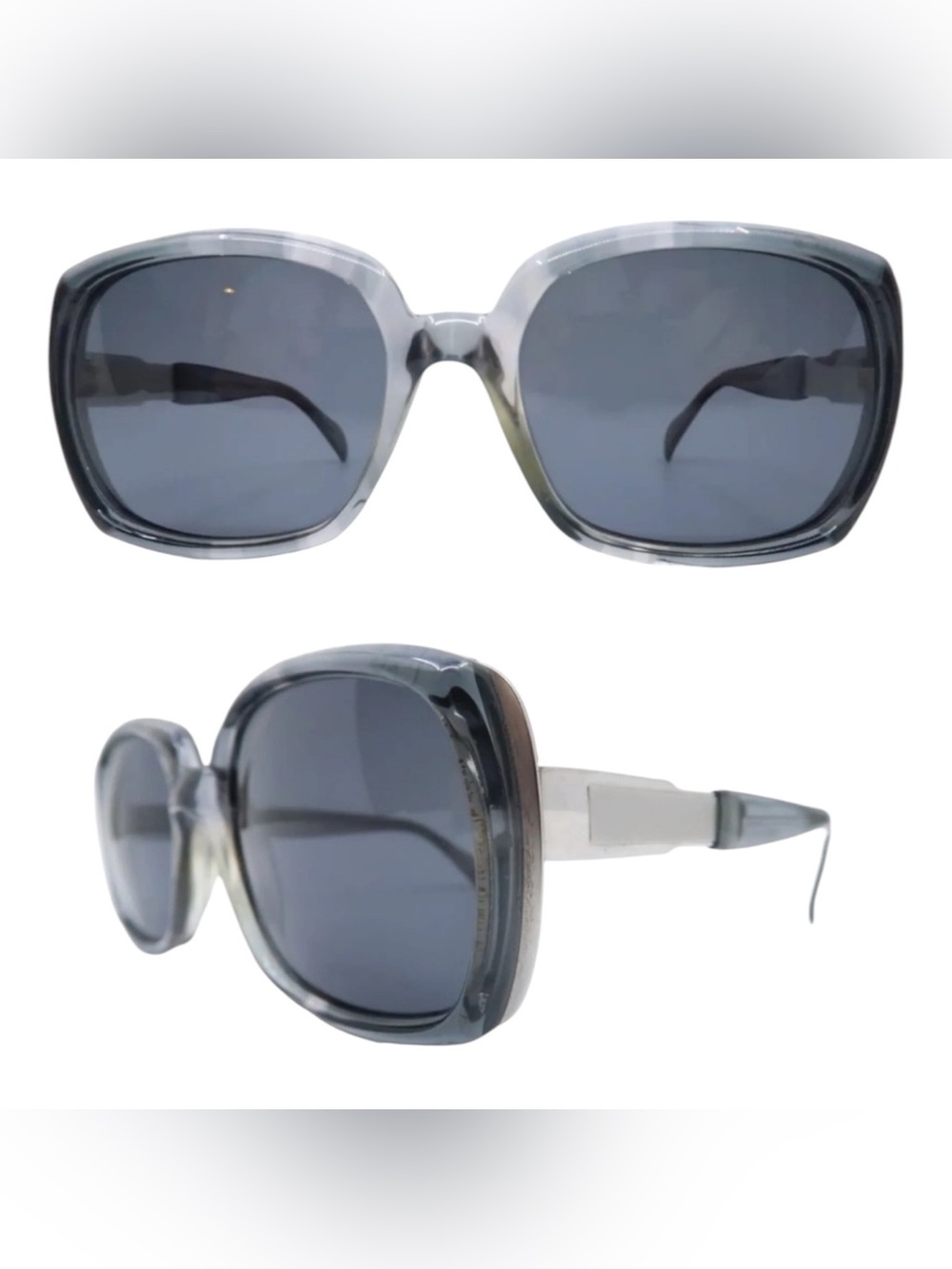 1970s METZLER Oversized Sunglasses in Gray, Made in Germany, Unisex